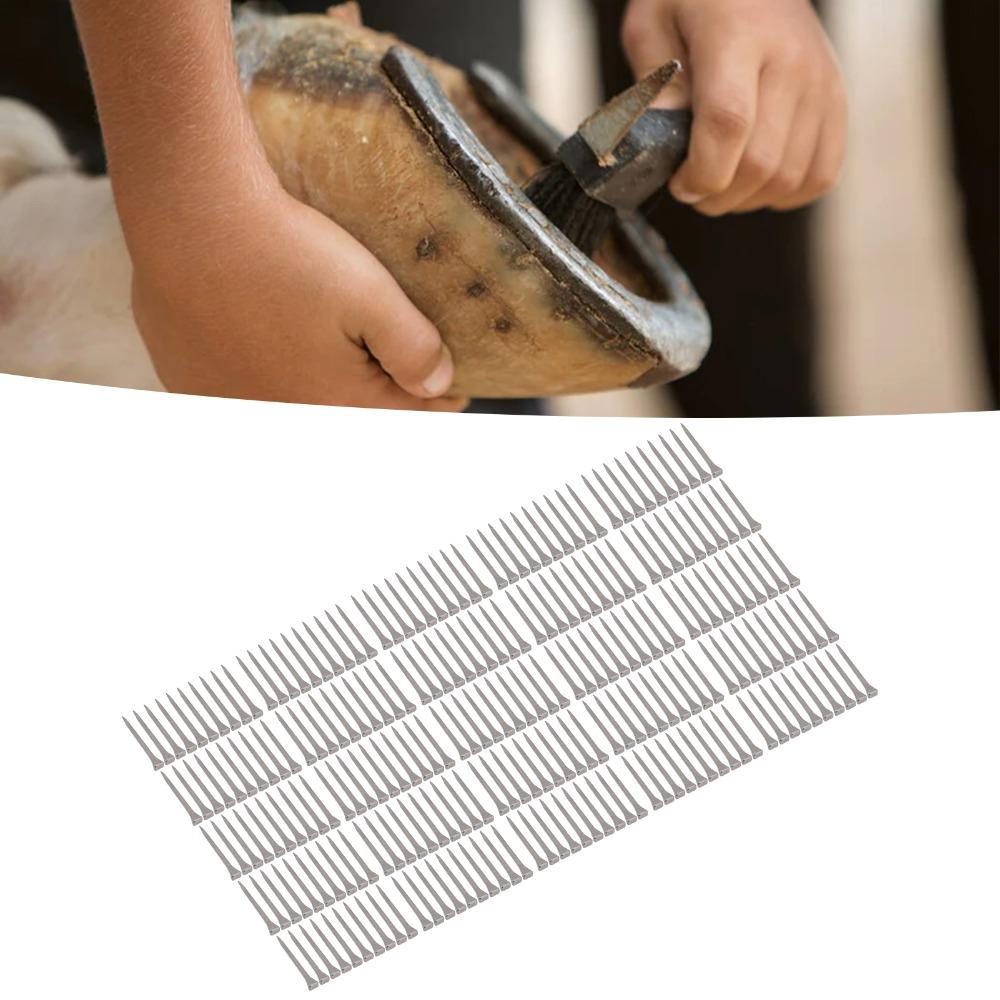 250pcs Low Carbon Steel Horseshoe Nails Durable Horse Shoe Nails Steel Nails  Animal Husbandry