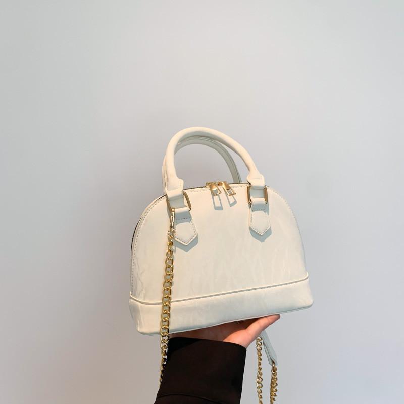 Trendy Street Style Shell Bag For Women 2024 Fashionable Simple Pu Shoulder Bag