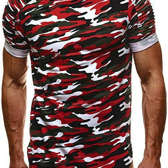 Camiseta de Camuflaje para Hombre para Entrenar - Manga Corta