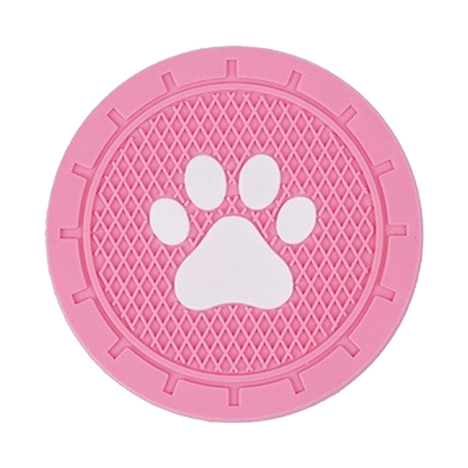 

Автомобильный держатель для бутылок с рисунком кошачьей лапы, вставка-подставка, автомобильный держатель для стакана с водой, коврик-подкладка, нескользящий коврик для подстаканника, автомобильные аксессуары розовый