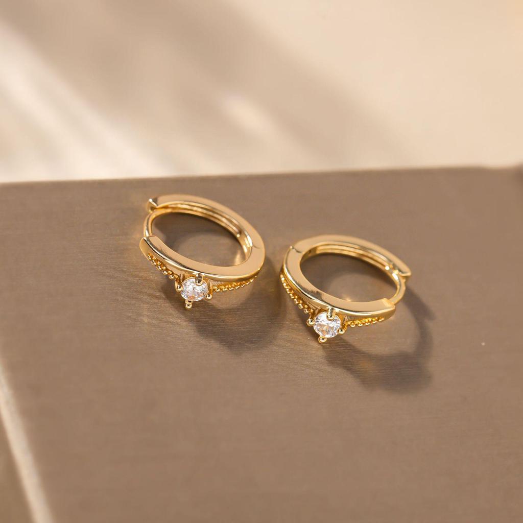 High-End Rhinestone Hoop Earrings In European, American, Japanese, and Korean Styles