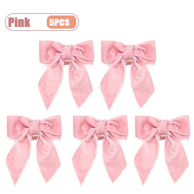 Holiday Christmas Bow Napkin Rings Red and Green Velvet Napkin Holders Festive Table Setting Tissue Rings for New Year