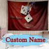 Modern Style Tapestry Office Decoration James Bond Casino Royale Dice Roll Tapestry Personalized Customized Name Tapestry
