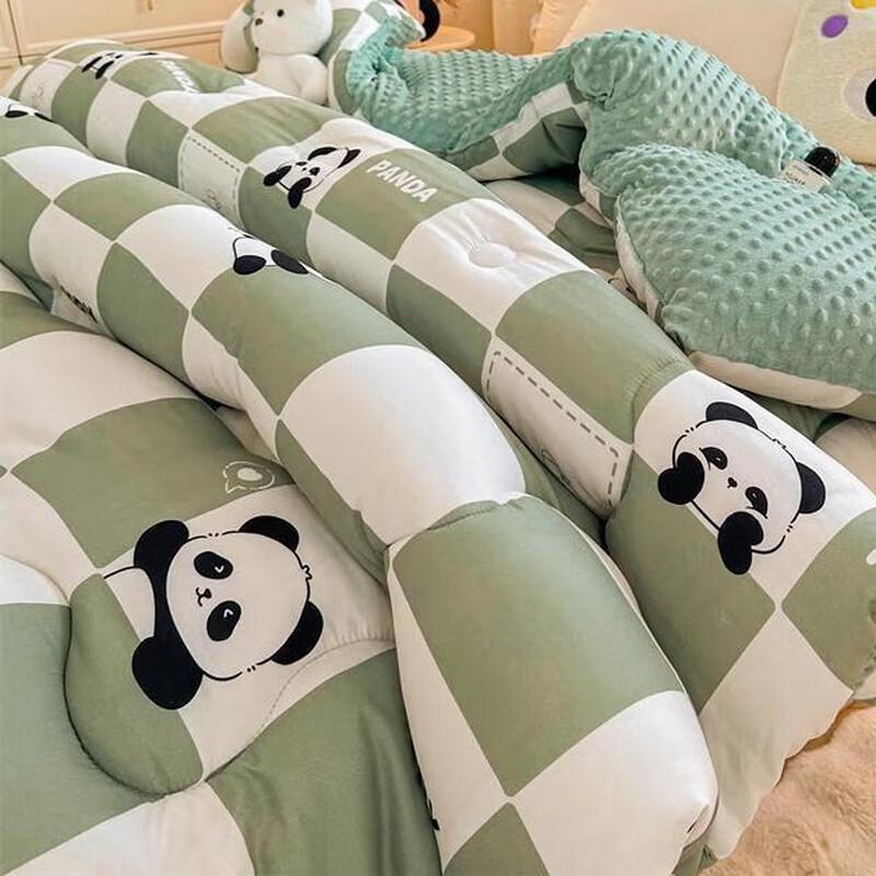 OEING Autumn/Winter Minky Dot Thickened Quilt 200x230cm