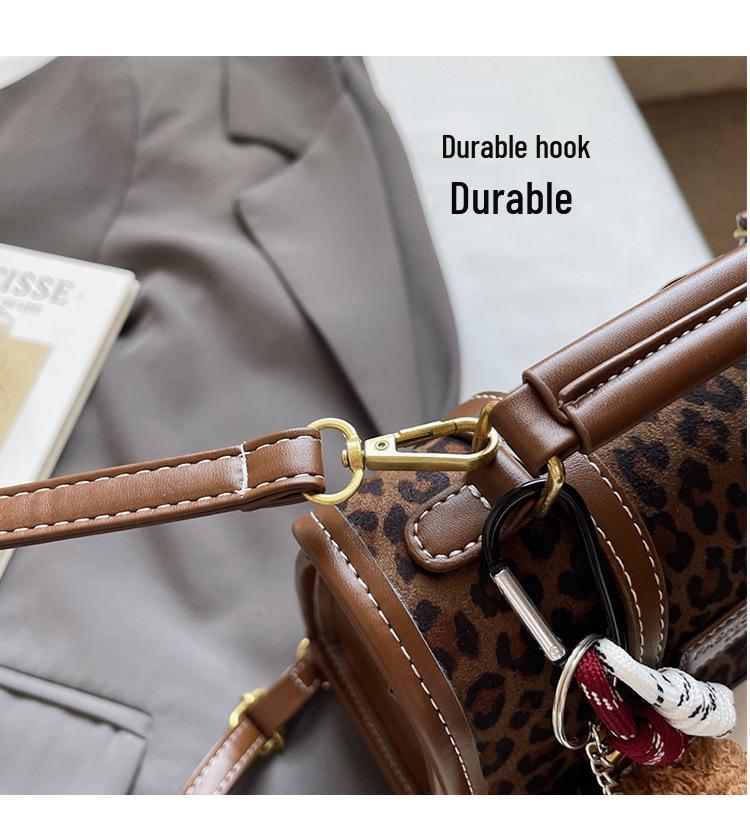 Women's Versatile Leopard Print Backpack - Fashionable Single Shoulder or Crossbody Bag