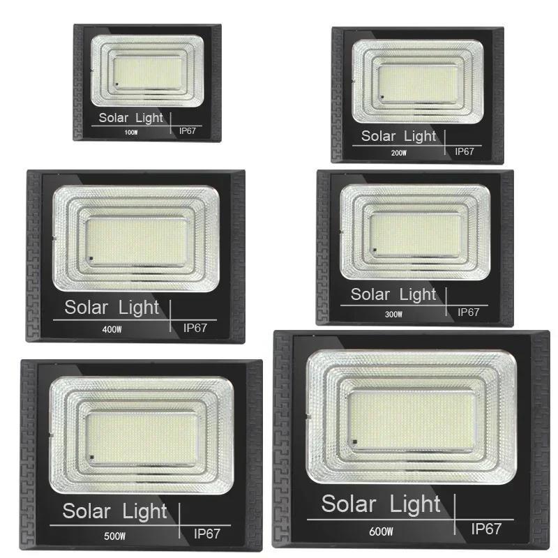 Solar Flood Lights with Remote Control, IP67 Waterproof Adjustable Spotlight for Villa & Street Lighting
