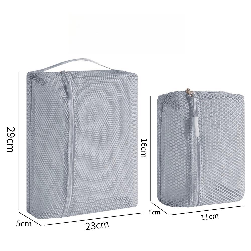 1-3pcs Casual Nylon Storage Pouch Transparent Mesh Mesh Pocket Cosmetic Bag with Zipper Swimming Mesh Packing Travel Storage Bag