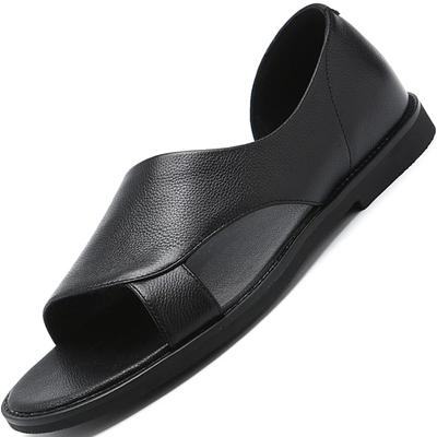 Men 'S Summer Roman Sandals Soft Leather Sandalies Breathable Non Slip Beach Shoes For Male Business Dress Slipper Zapatos Hombre