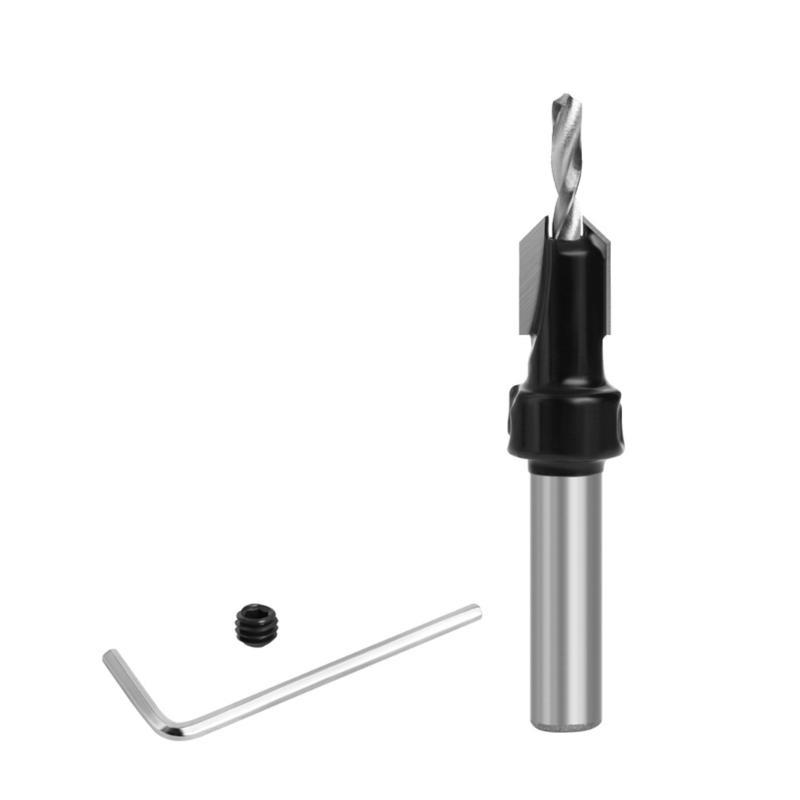 652F 8/10mm Round Shank Countersink Drill Bit High Speed Steel Milling Cutter Metal Hole Cutter Woodworking Drilling Tools