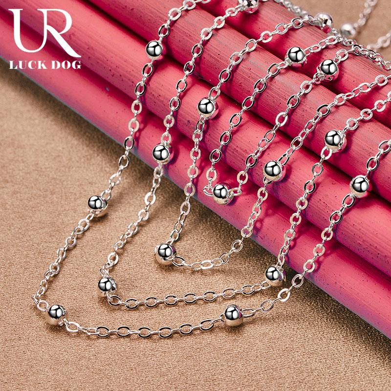 Colier cu mărgele cu mai multe lanțuri din argint 925 Bijuterii de nuntă la modă