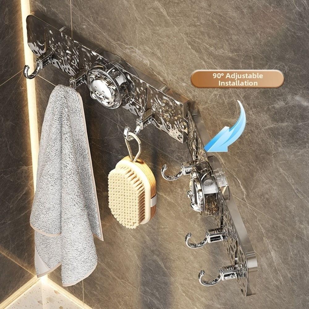 Detachable Wall Mounted Row Hook Punch-Free Door Back Clothes Hook  Utensils Storage