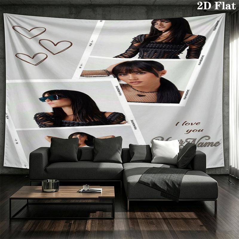 Aitana Name Wandteppich Ästhetischer Wandbehang Bedruckter Stoffdecke Dekorative Wandteppiche für Schlafzimmer Wohnzimmer Heimdekoration