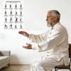 3 Bucăți Postere pentru Antrenament Tai Chi Diagramă Exerciții Șezând cu 16 Mișcări Blânde de Yoga pe Scaun Instrucțiuni Tai Chi pentru Începători Vârstnici