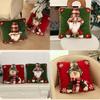 Festive Cartoon Santa Claus Plush Pillow Cover Decorative Hat For Cozy Home And Party Decor