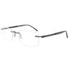 RSINC Unisex Rimless Eyeglasses Minimalist Black Style | Sleek Black Frames for Men & Women |  BLACK 6815-1 C1 54 17-140 BR-1 N1 Handmade Product