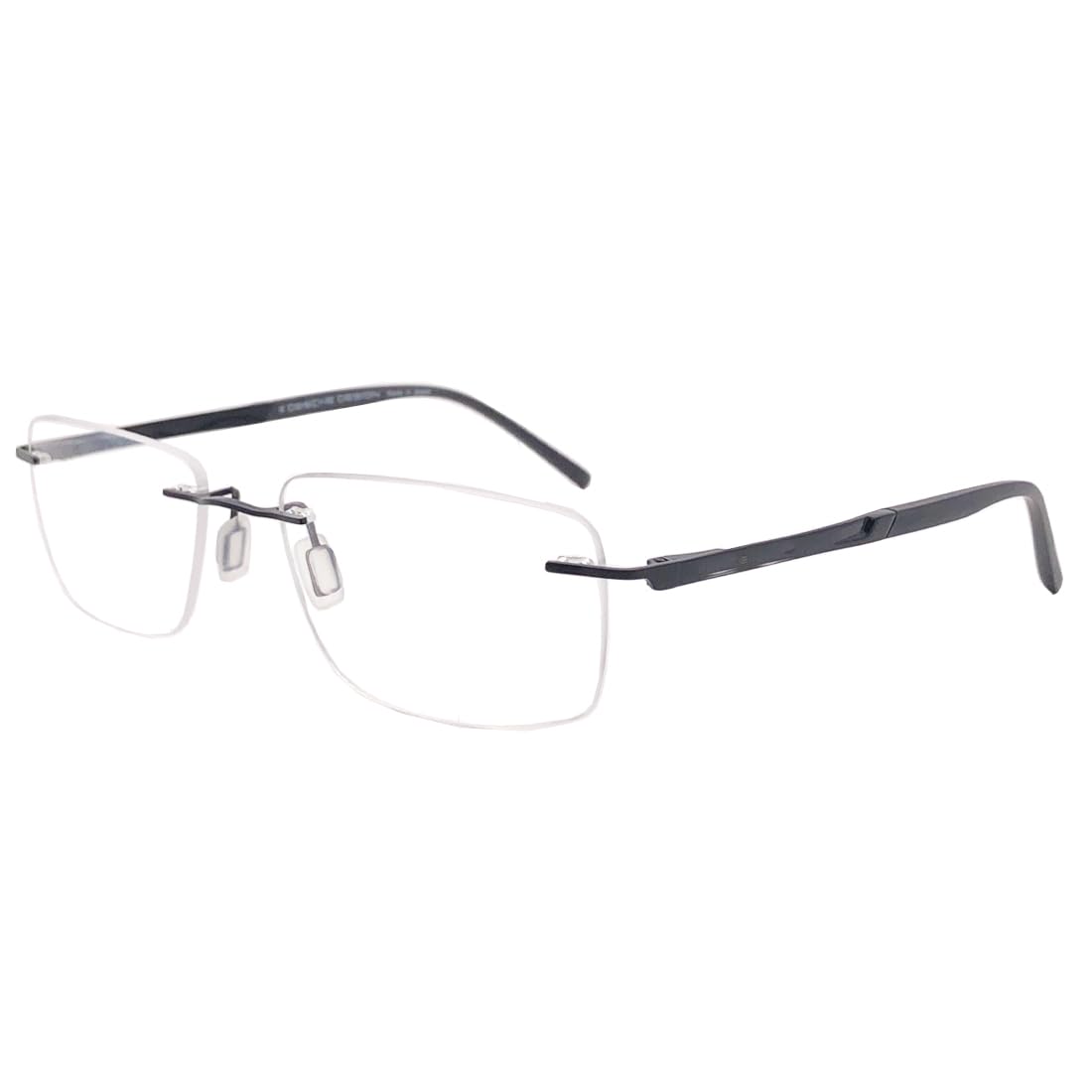 

RSINC Unisex Rimless Eyeglasses Minimalist Black Style | Sleek Black Frames for Men & Women | BLACK 6815-1 C1 54 17-140 BR-1 N1 Handmade Product