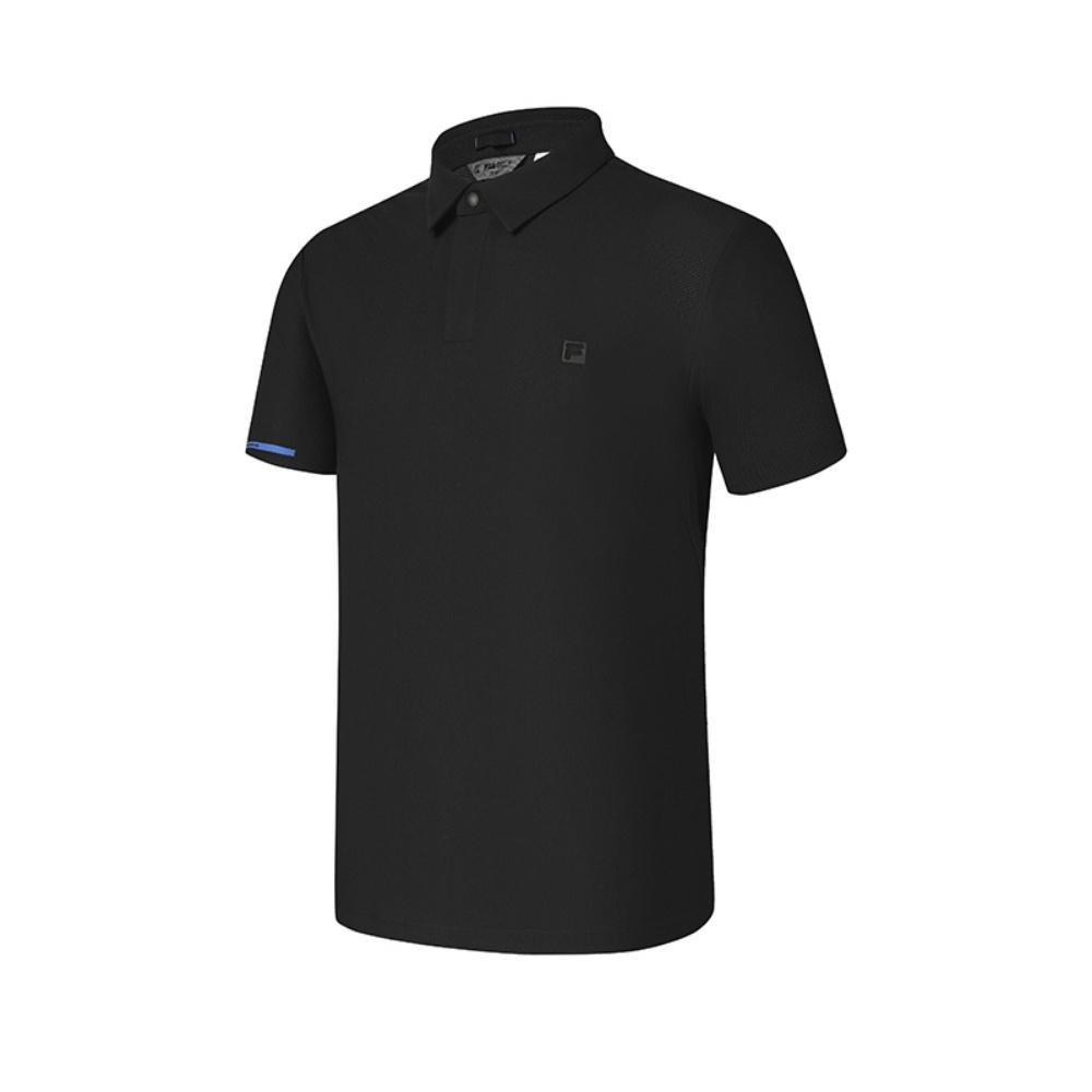 

New FILA Golf Series Polo Shirt Men s Pitch Black BK A11M525119F-BK 175/96A/L