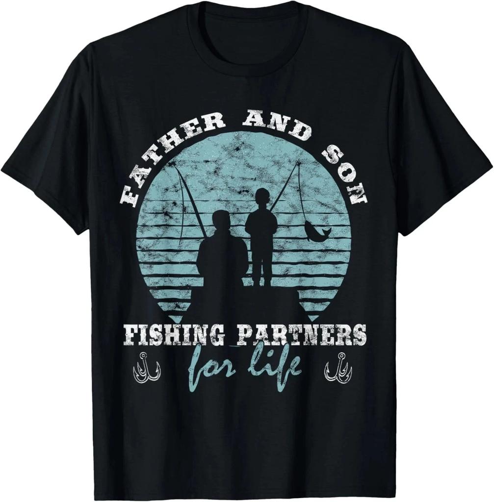 "Father Son Fishing Partners Life" Dad Son Fishing T-Shirt