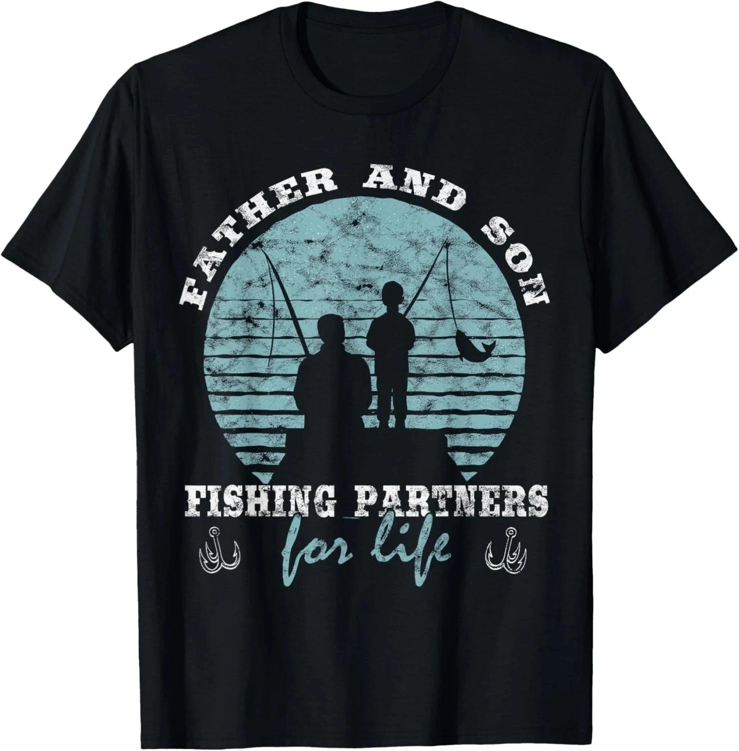 Father Son fishing partners life Dad Son Fishing T-Shirt S
