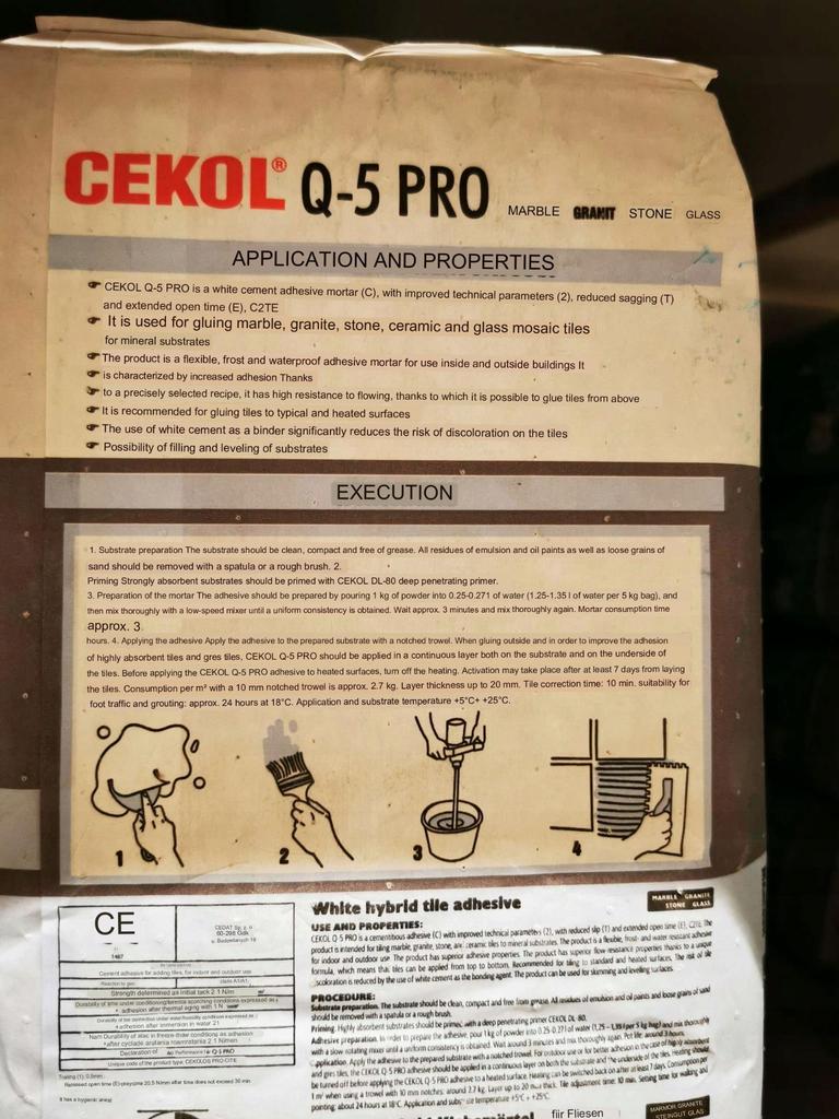 Q5 Pro Hybrid Tile Adhesive White 5kg