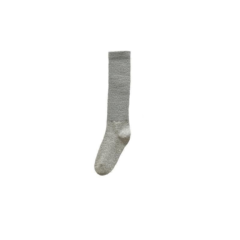 Female Spring and Autumn Micro Pressure Thin Leg Solid Color Preppy Long Leg Socks