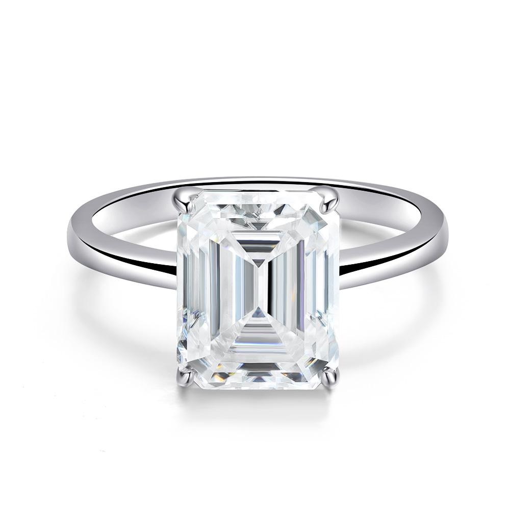 1-4CT Radiant Cut Moissanite Engagement Ring GRA Certified   CopperSolitaire Diamond Wedding Bands for Women Jewelry