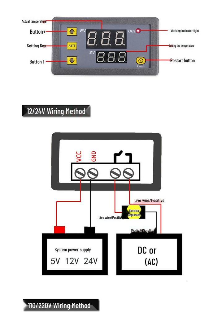 W3230 Digital High-Precision Temperature Controller Thermostat Module