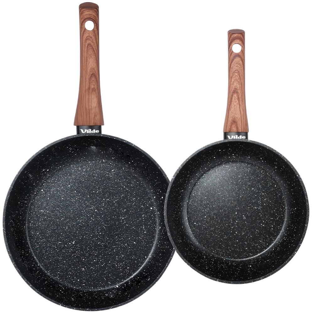 Black&Wood Granite Frying Pan Set 20/26 Cm 2 Pcs.
