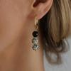 1/2Set Vintage Stone Black Bead Double Layer Necklace Style Jewelry For Women Daily Use