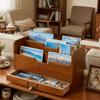 Rustic File Sorting Box Wooden Grocery Organizer Multi-functional Mail Organizer  Office Use