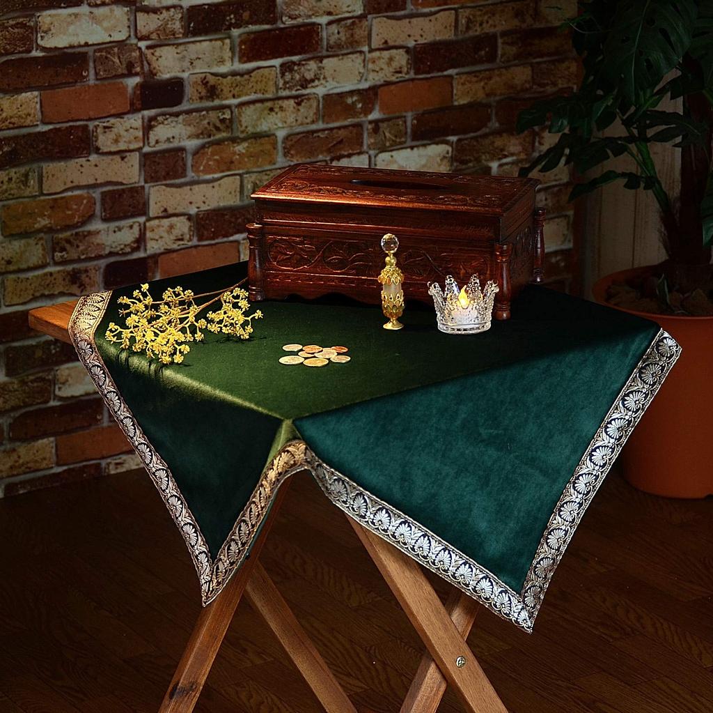 Kuai Tarot Set of 2 or with Velvet for Tarot Thick Magic Tricks Set with Large and Small Cloths, 68x68cm, 3, Pouch, Cards, Divination, Readings,
