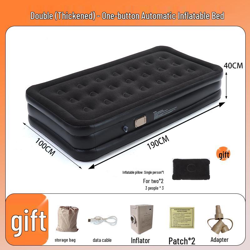 Portable Double Camping Mattress with Built-in Pump