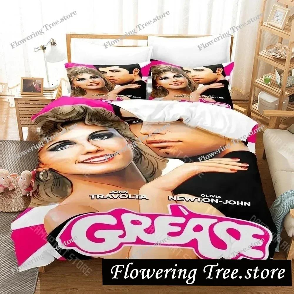3D Print Grease Bedding Set Boys Girls Twin Queen King Size Duvet Cover Pillowcase Bed boys Adult Home Textileextile029
