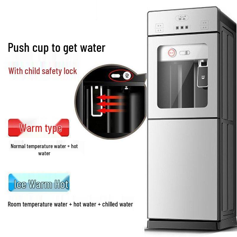 Household Smart Vertical Water Dispenser with Night Light for Hot & Cold Water - Refrigeration & Heating Dual-Use, In Stock with Fast Shipping