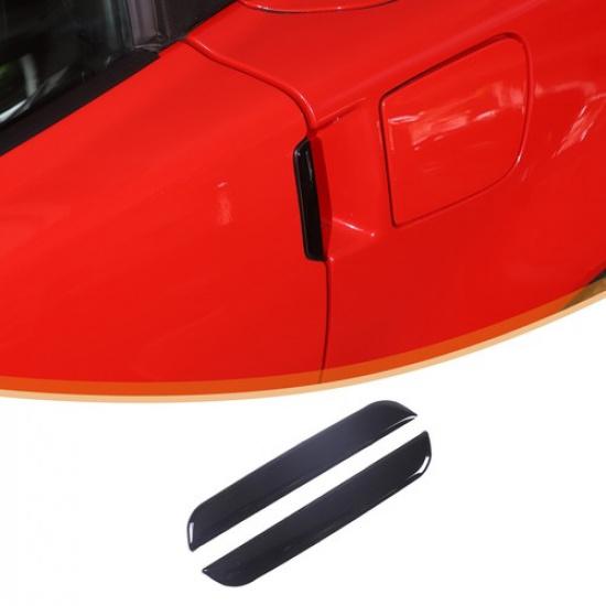 Glossy Piano Black 4PCS Outer Door Handle Panel Sticker For Corvette C6 2005-13