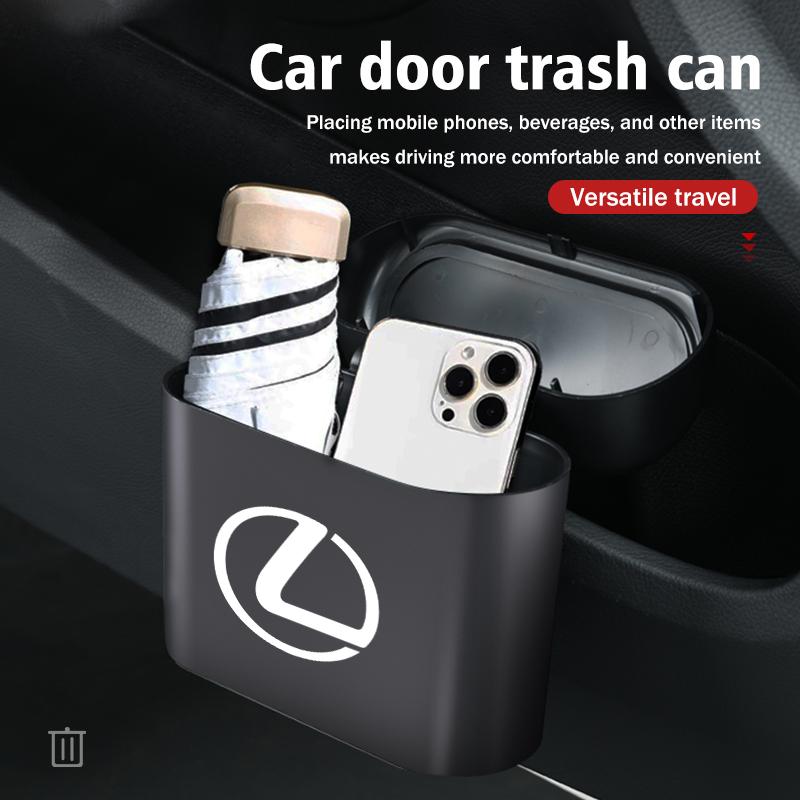 GEFF2 Hanging Car Trash Can Garbage Dust Case Storage with Lid Bin For Lexus RX350 IS250 CT200h ES250 ES300h NX300h IS200 GS300