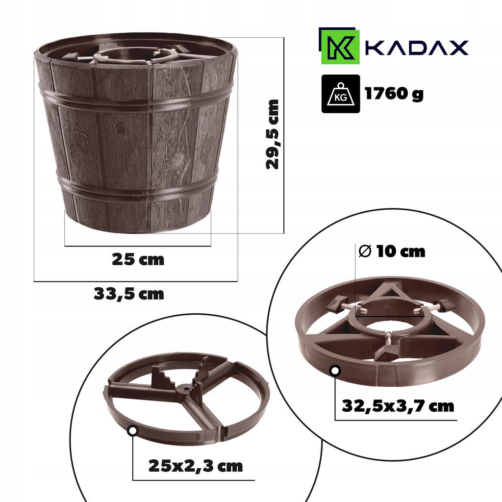 KADAX Großer Weihnachtsbaumständer für einen echten Weihnachtsbaum, Blumentopfbaum 2,8 m