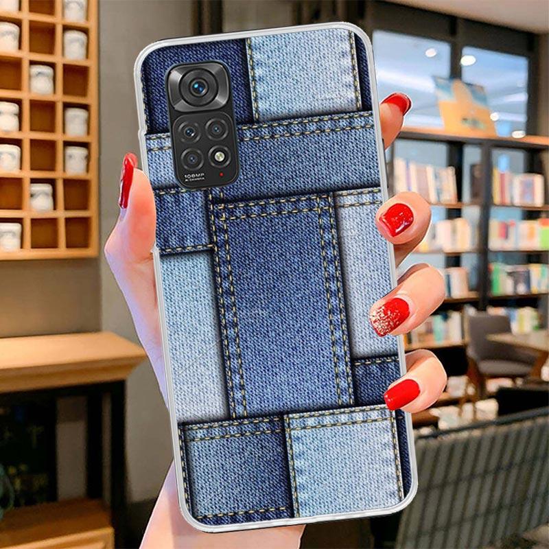 Jeans Cowboy Denim Printed Cover Phone Case For Xiaomi Redmi Note 15 14 13 12 11 10 Pro Plus 14S 12S 11S 11T 11E 10S Soft Fundas