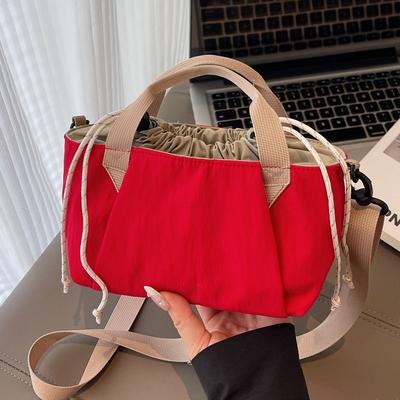 Manufacturer Simple Casual Portable Canvas Small Bag Women's Bag 2025 New Trendy Fashion Versatile Messenger Bag