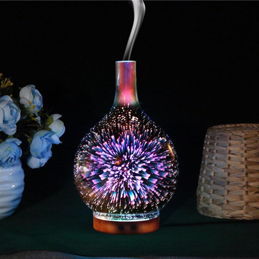 Paneltech 3D Glass Humidifier Essential Oil Diffuser With 7 Colors LED ...