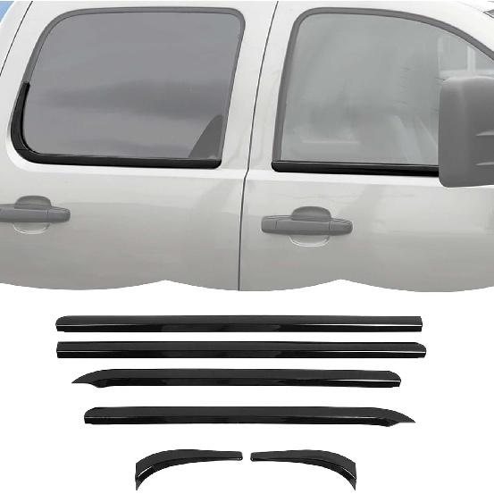 

RT-TCZ Window Trim Strip Cover Window Molding Trim Cover Decoration Exterior Accessories for Chevy Avalanche/Suburban/Tahoe/Silverado 2007-2013,for чёрный