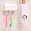 Korean Automatic Toothpaste Dispenser Set with Five-Slot Toothbrush Holder and Touch-Activated Squeezer - English Packaging