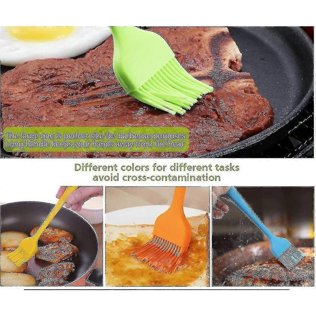 Silicone Baking Pastry Brush Food Grade Dishwasher Applicable Baking4pcs
