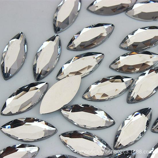 9x20mm Horse Eye Acrylic Flat Back Rhinestones for Jewelry and Craft Decoration
