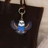 Keychain Pendant Cartoon Eagle Shape Key Holder Imitation Leather Access Control Card Holder School Bag Protective