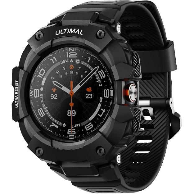 

ULTIMAL Bands Compatible with Samsung Galaxy Watch Ultra 47mm band with case for Men, Rugged Sports Case Protective for Galaxy Watch Ultra Black