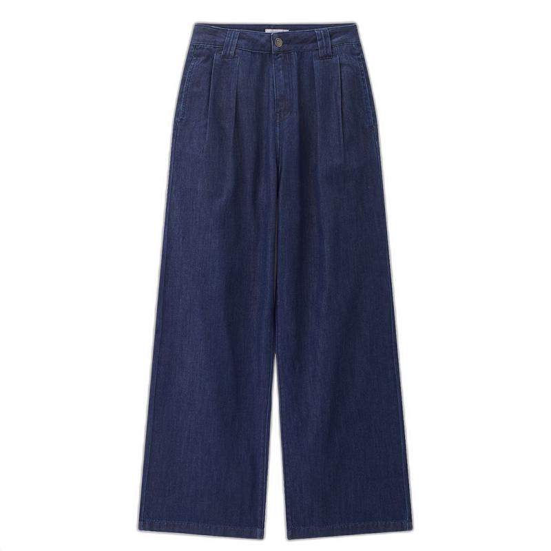 Giordano Women's Lyocell Cool-Feel Wide-Leg Denim Jeans