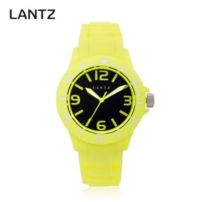 [LANTZ] LANTZ Gummiband Uhr Zitrone LA-1170YE