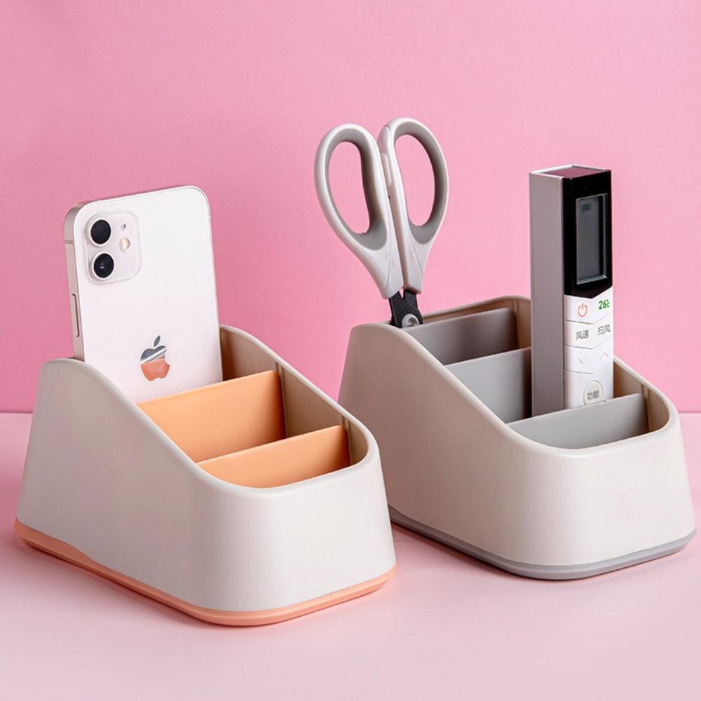 Multifunctional 4 Slot Remote Control Holder Multiple Colors Desktop Storage Box Organizer For TV Remote Stationery Home Hotel