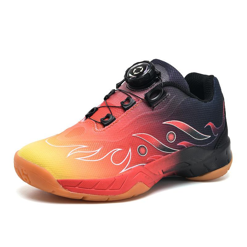 2025 Ravers New Competition Special Rotating Button Children's Badminton Shoes Boys and Girls Training Shoes Tennis Shoes